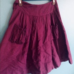 Purple skirt with pockets